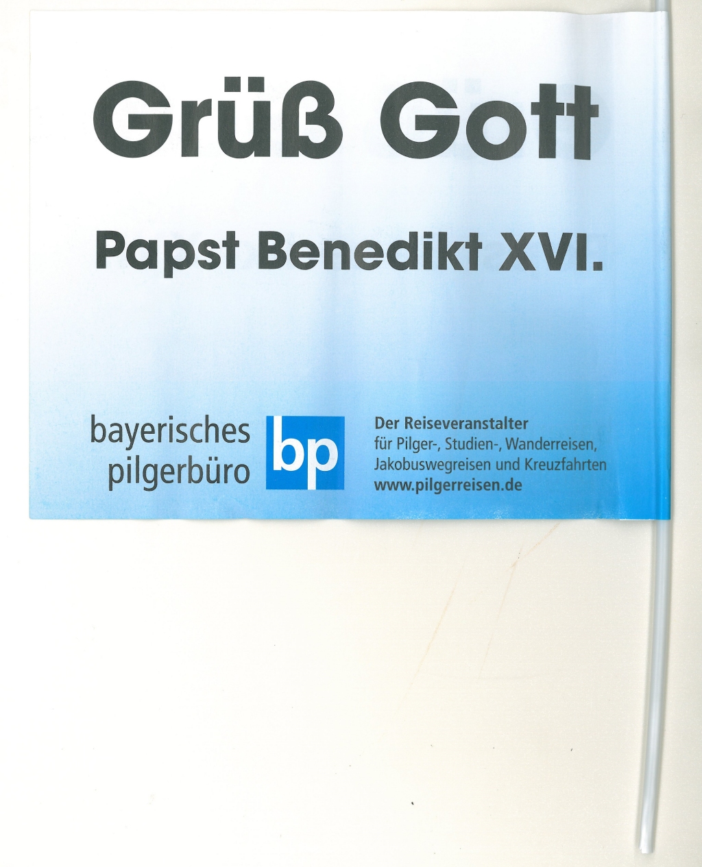 Papierfähnchen Papst Benedikt XVI.